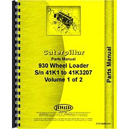 Aftermarket Fits Caterpillar 930 Wheel Loader Parts Manual (New) RAP69321